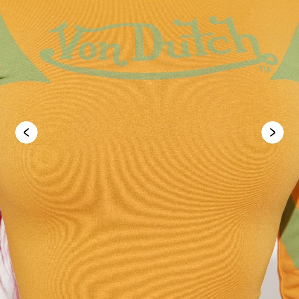 Von Dutch women’s cropped baby tee - Picture 2 of 4